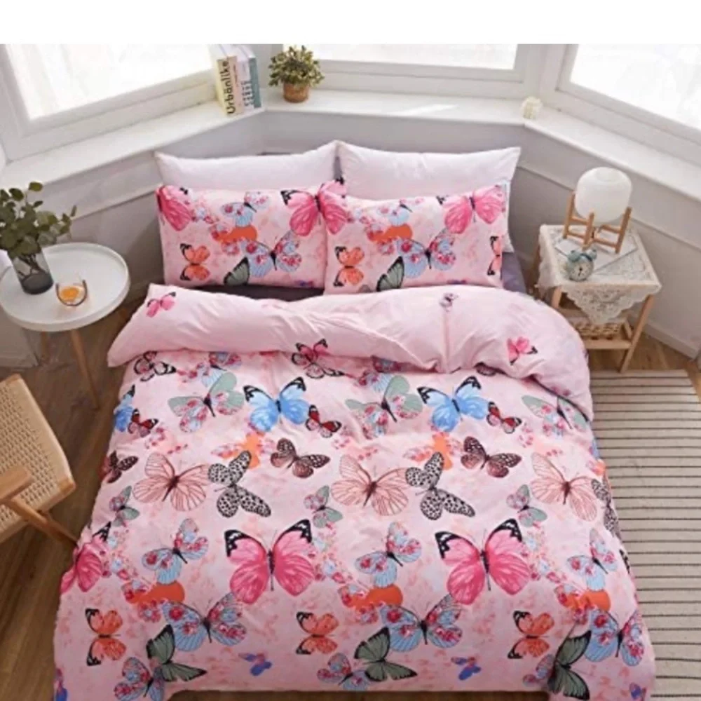 New LAMEJOR Butterflies Duvet Shams Queen Set of 3